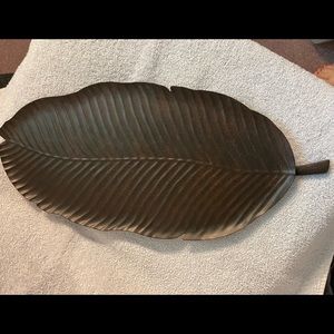 EUC PartyLite Banana Leaf Candle Tray